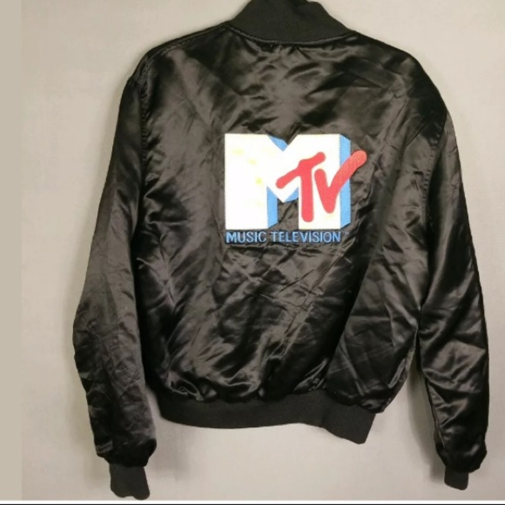 Vintage Satin MTV Jacket Coat Empire NYC  Made In